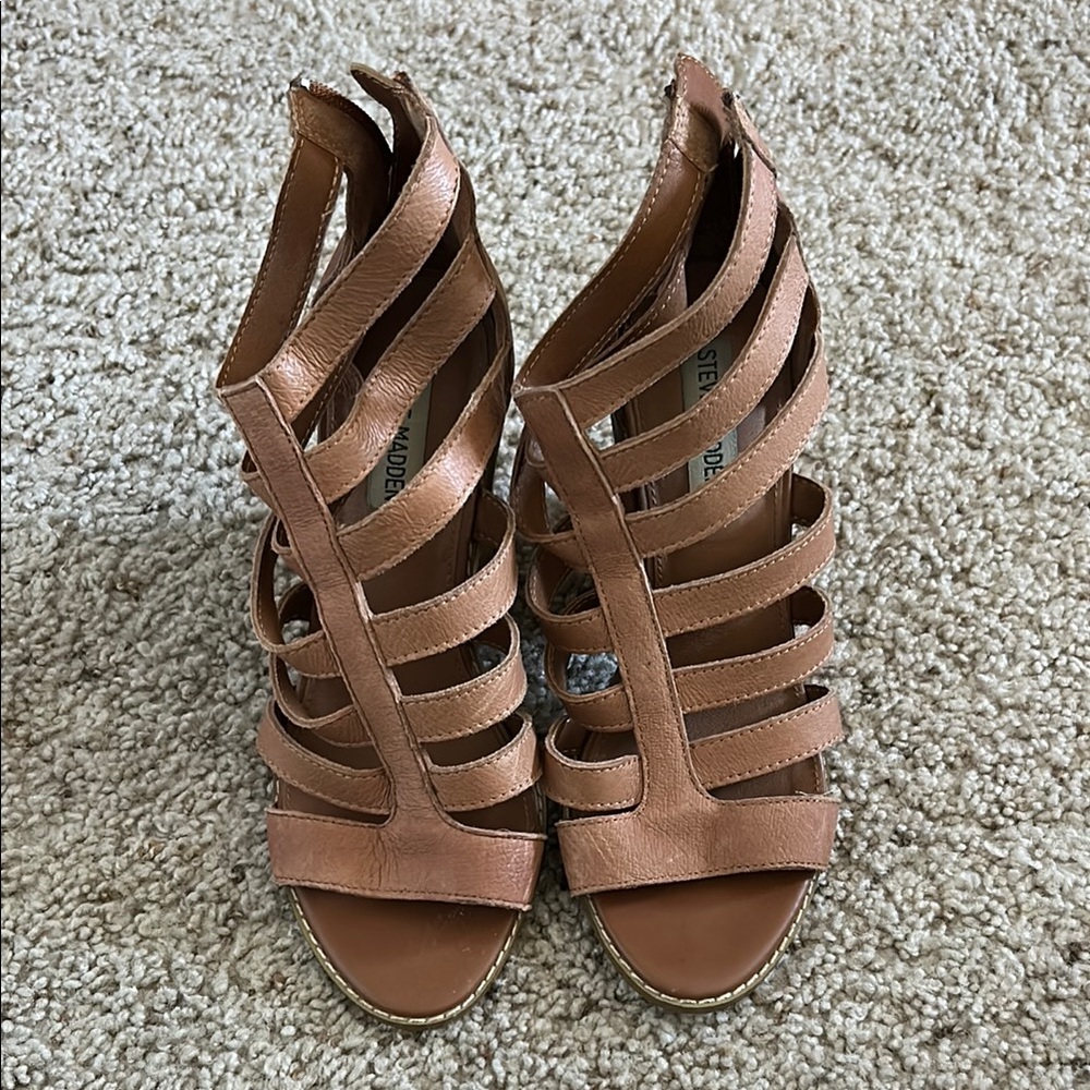 Steve Madden Brown Strappy Heels